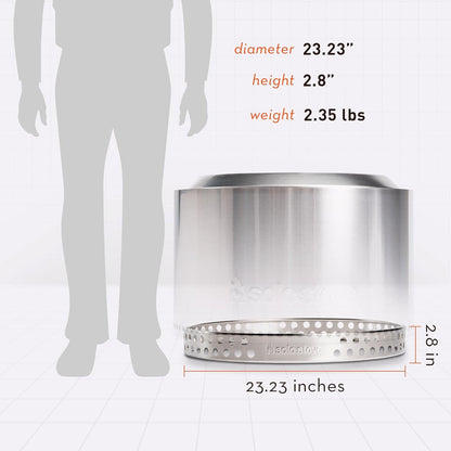 Solo Stove Yukon Stand - Durable 304 Stainless Steel, Heat-Resistant, Portable Elevated Fire Pit Accessory for Safe Use on Decks and Camping - Ideal for Smokeless Fire Pits and Outdoor Fireplaces