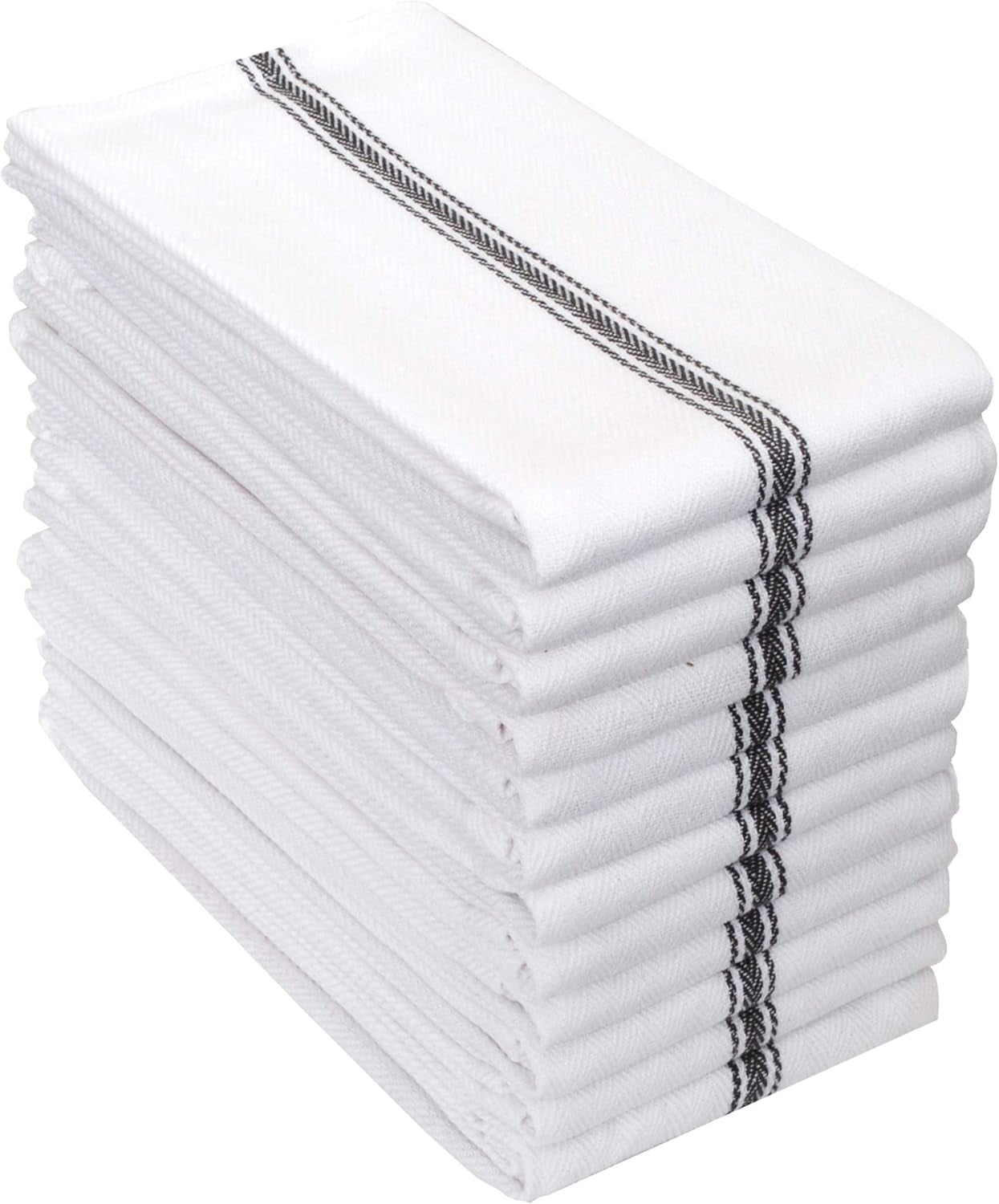 Cotton Kitchen Towels Set of 12 - Highly Absorbent, Super Soft Tea Towel with Hanging Loops - Extra Large Quick Dry Commercial Restaurant Towel (16X28 Inch - Blue)