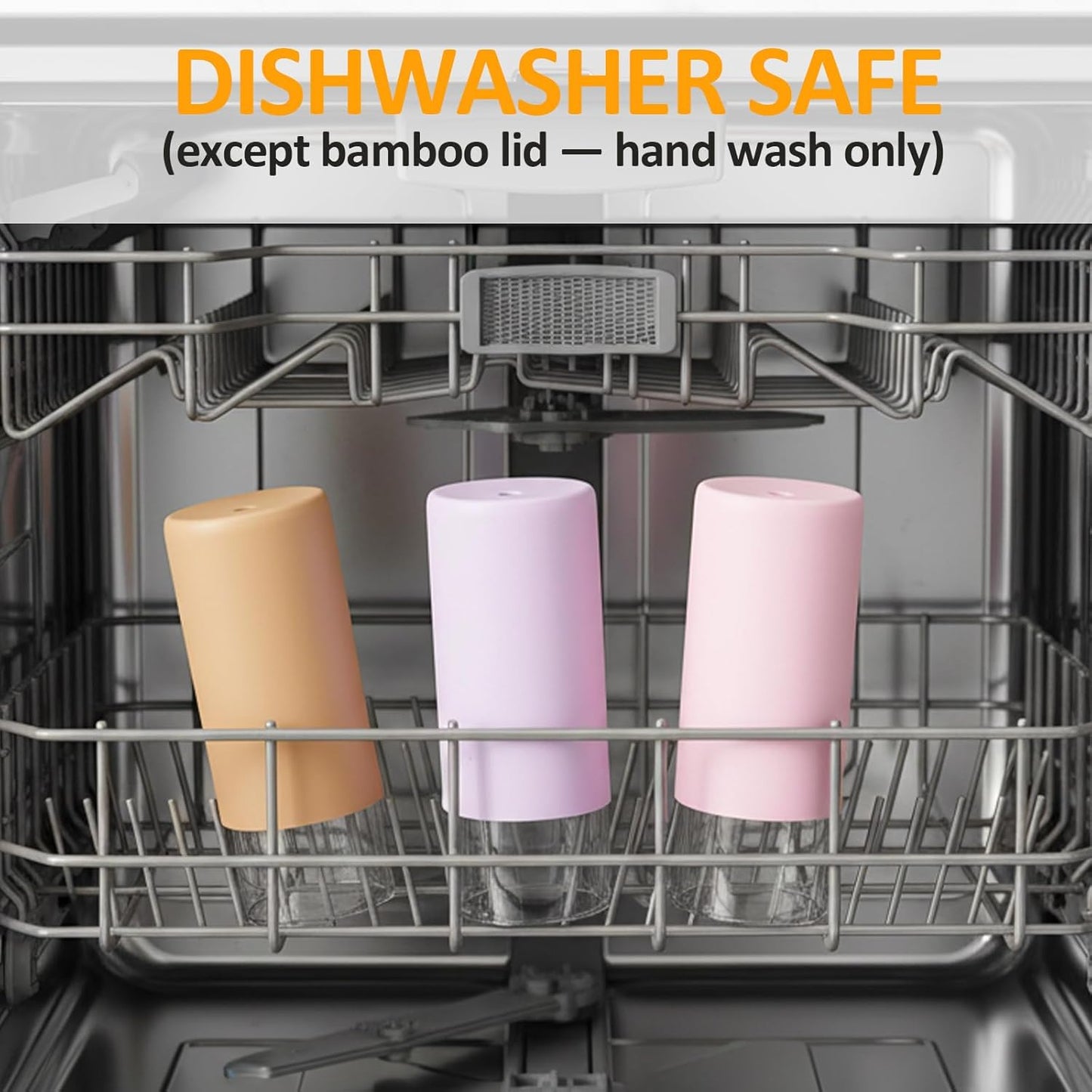 24Oz Glass Tumbler Glass Water Bottle Straw Silicone Protective Sleeve Bamboo Lid - BPA Free