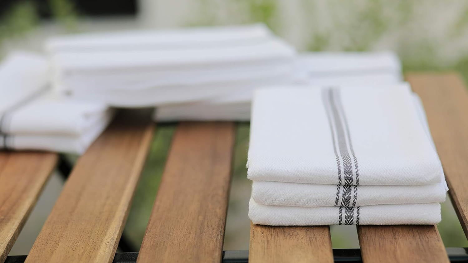 Cotton Kitchen Towels Set of 12 - Highly Absorbent, Super Soft Tea Towel with Hanging Loops - Extra Large Quick Dry Commercial Restaurant Towel (16X28 Inch - Blue)