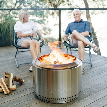 Solo Stove Yukon Stand - Durable 304 Stainless Steel, Heat-Resistant, Portable Elevated Fire Pit Accessory for Safe Use on Decks and Camping - Ideal for Smokeless Fire Pits and Outdoor Fireplaces