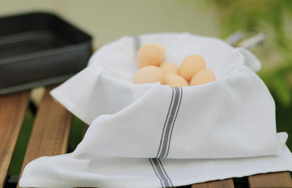 Cotton Kitchen Towels Set of 12 - Highly Absorbent, Super Soft Tea Towel with Hanging Loops - Extra Large Quick Dry Commercial Restaurant Towel (16X28 Inch - Blue)